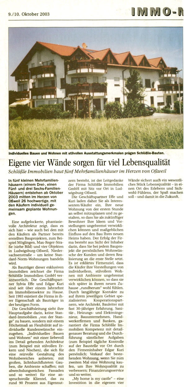 presseartikel vom 08.10.2003